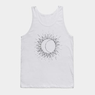 Linework sun moon Tank Top